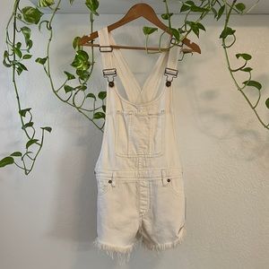Free People cut off overall shorts